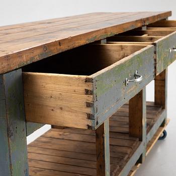 A farm house style sideboard/working bench, first half of the 20th century.