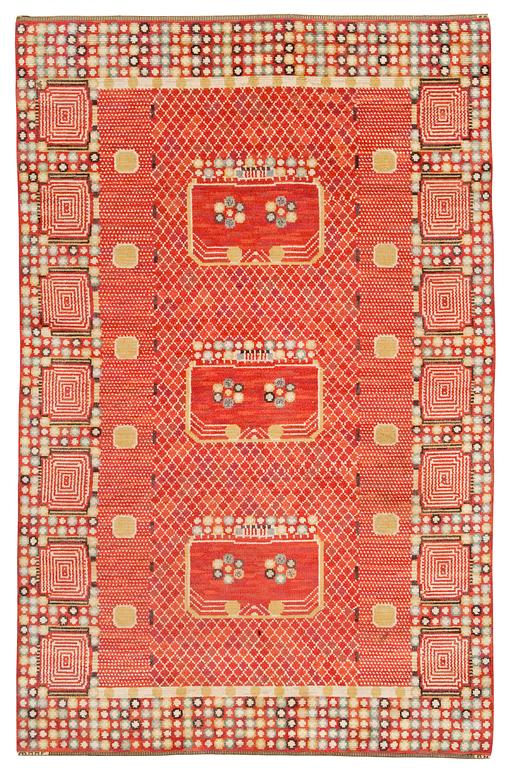 MATTA. "Krabban". Flossa. 314 x 200,5 cm. Signerad AB MMF BN (AB Märta Måås-Fjetterström, Barbro Nilsson).