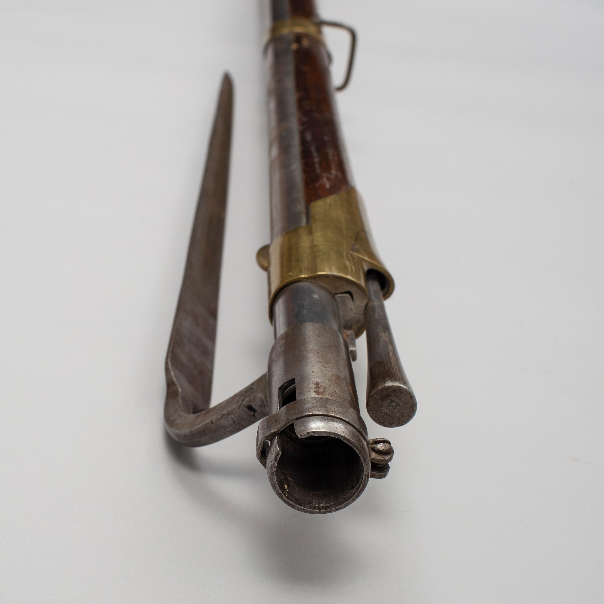 A Swedish percussion gun 1815-49 pattern.