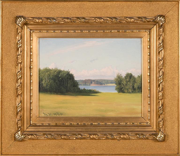 Thorsten Waenerberg, oil on canvas, signed and dated 1901.