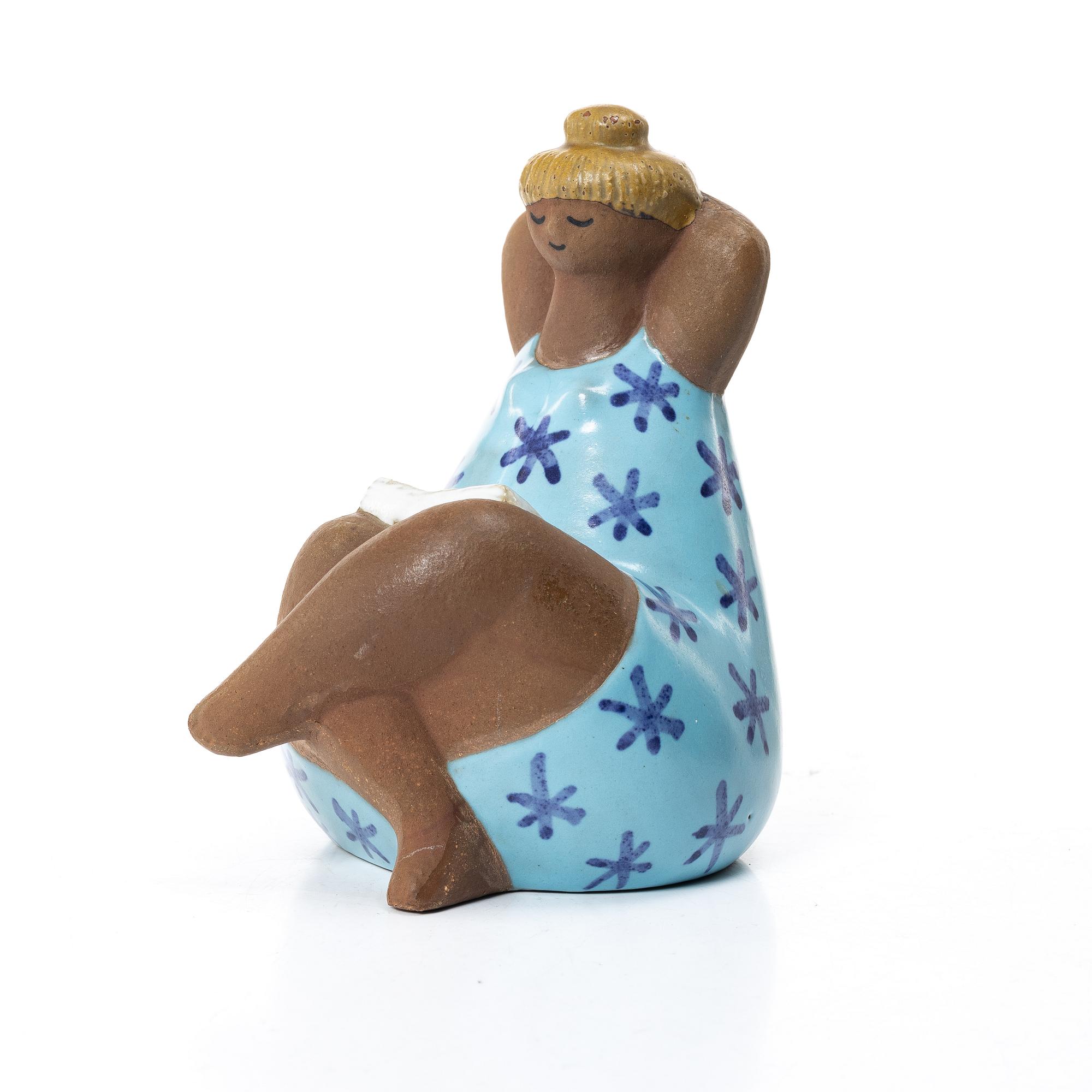 Lisa Larson, a figurine, 'Emma' from the series 'ABC-flickorna', Gustavsberg.