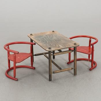 TWO CHILDRENS CHAIRS AND TABLE DESIGNED BY KARIN MOBRING FOR IKEA, 1960 ...