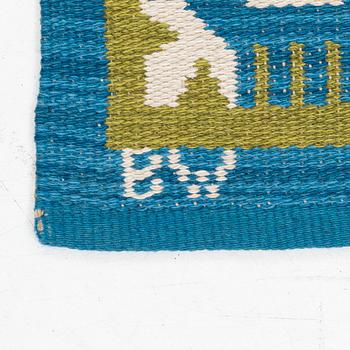 Berit Woelfer, Rug, flat weave, signed BW, approx. 199 x 139 cm.