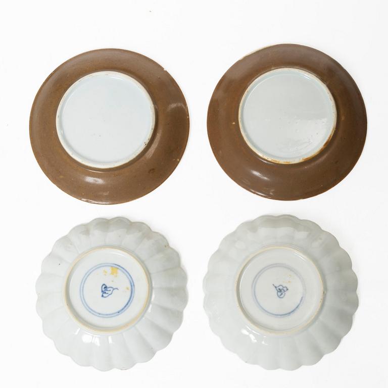 Five cups and four dishes, Qing dynasty, Kangxi (1662-1722).