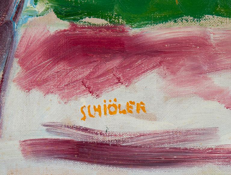 Inge Schiöler, oil on canvbas, signed Schiöler.