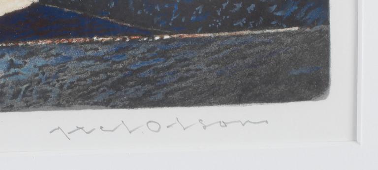 AXEL OLSON, färglitografi, signerad och numrerad 292/360.