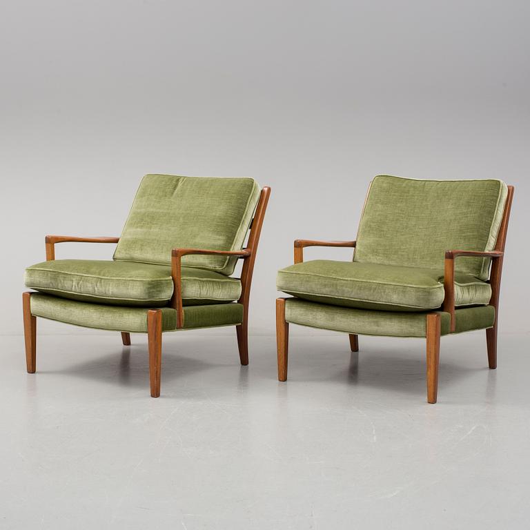 FÅTÖLJER, ett par, "Löven", Arne Norell, 1960-tal.