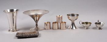 PARTI SILVER, 10 delar. Bla GAB Stockholm 1912.