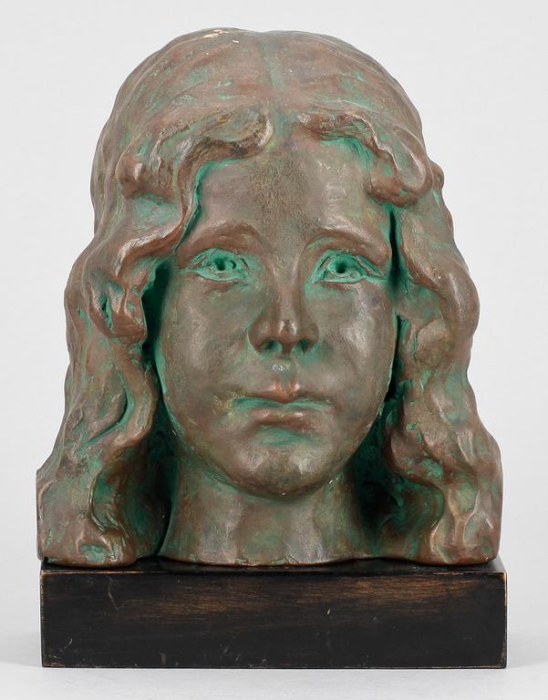 ELISABETH BERGSTRAND-POULSEN, brons, sign.