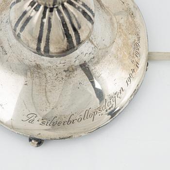 J Grönroos, bordslampa, silver, Kristianstad 1929.