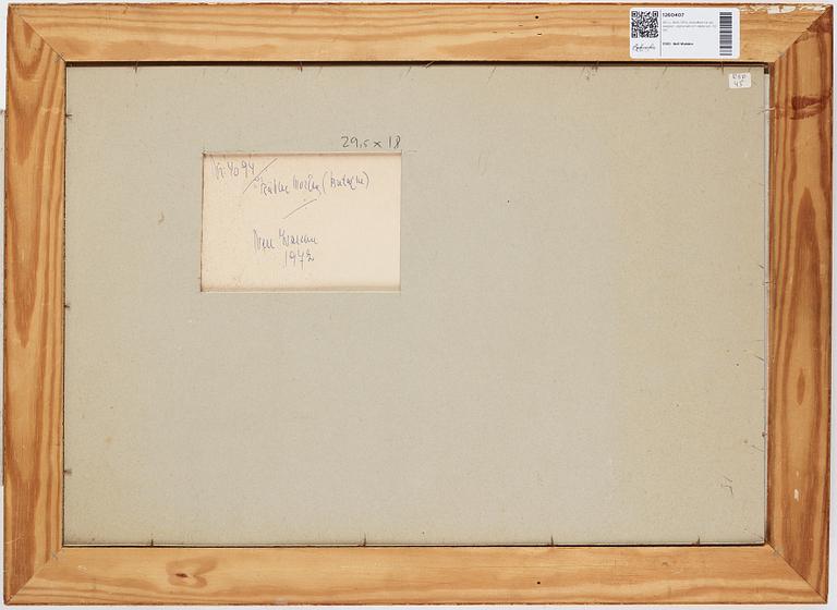 Nell Walden, mixed media on paper, signed and dated -72.