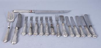 PARTI SILVERBESTICK, 17 st, bl a Sverige, 1813.
