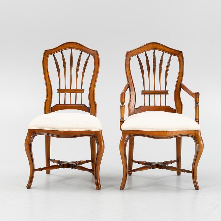 Ten mahogany chairs, Indonesia, late 20th Century.