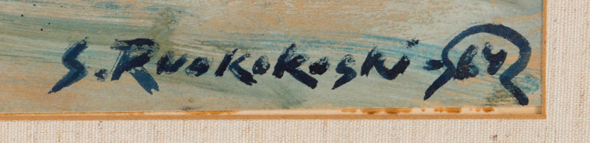 SIMO RUOKOKOSKI, sekatekniikka, signeerattu ja päivätty 64.