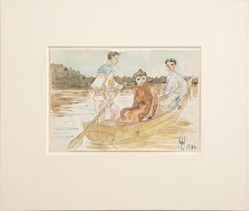Harriet Löwenhjelm, watercolour, signed and dated 1906.