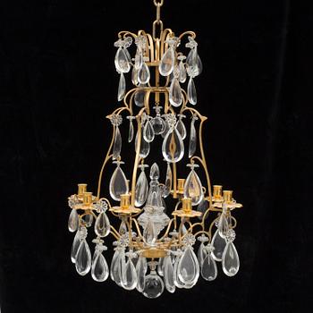 LJUSKRONA, rokokostil, 1900-talets andra hälft. Höjd 75 cm.