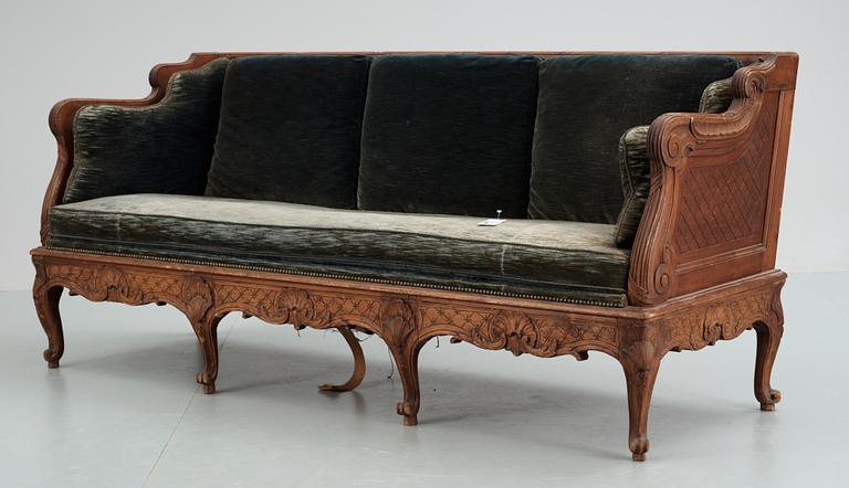 TRÅGSOFFA, rokokostil, 1800-tal.
