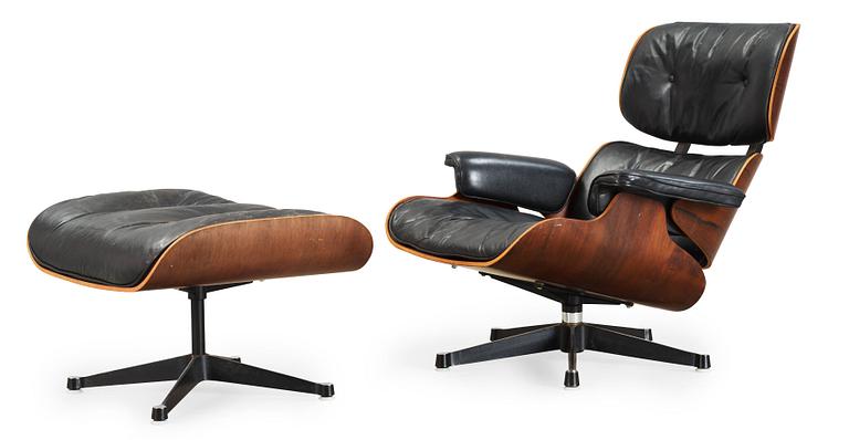 CHARLES & RAY EAMES, "Lounge Chair and ottoman", Herman Miller, USA.