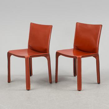 MARIO BELLINI, a set of 8 "412 CAB" chairs for Cassina.