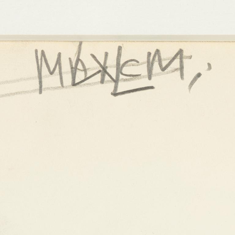 Malcolm Morley, pencil/charcoal on paper, signed, executed in the 1970s.