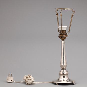 BORDSLAMPA, silver, CG Hallberg, Stockholm 1930.