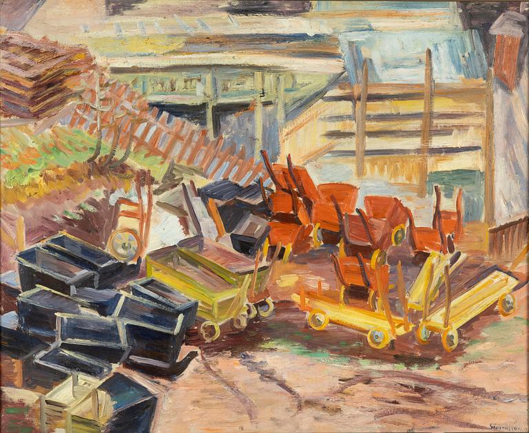 Birger Simonsson, oil on canvas, signed.