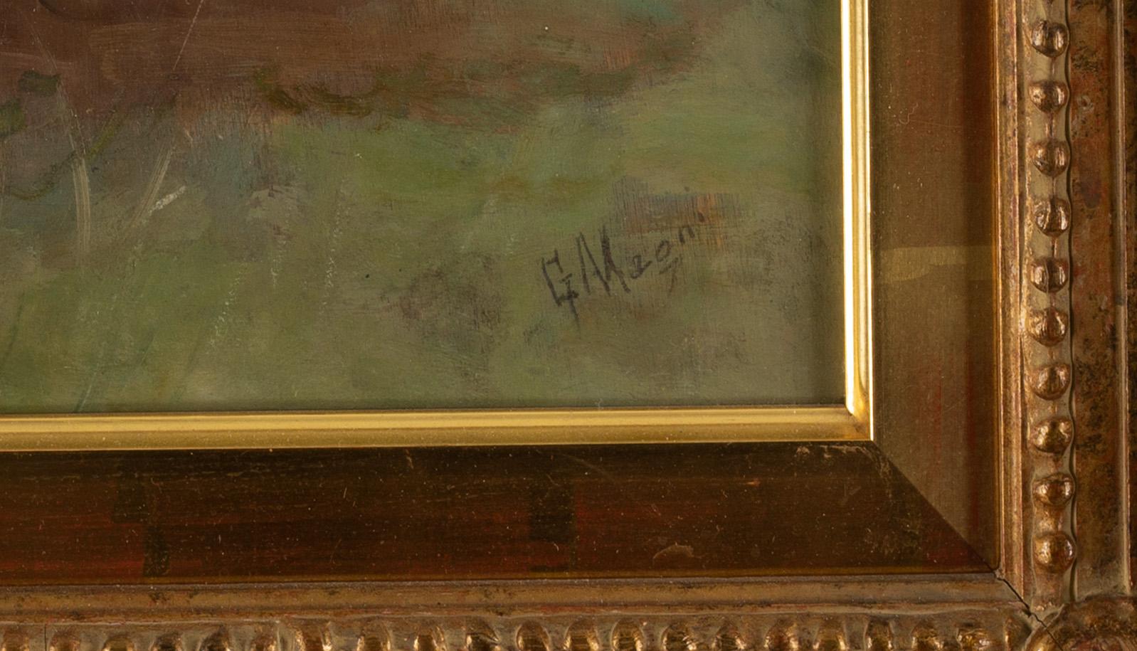 GIUSEPPE MAGNI, oil on panel, signed.