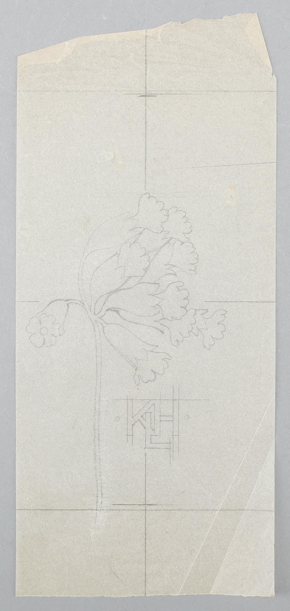 CARL LARSSON, akvarell, sign á tergo.