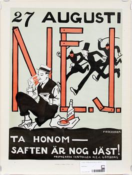 FÖRBUDSAFFISCH, A Lindgren & Söner, 1922.
