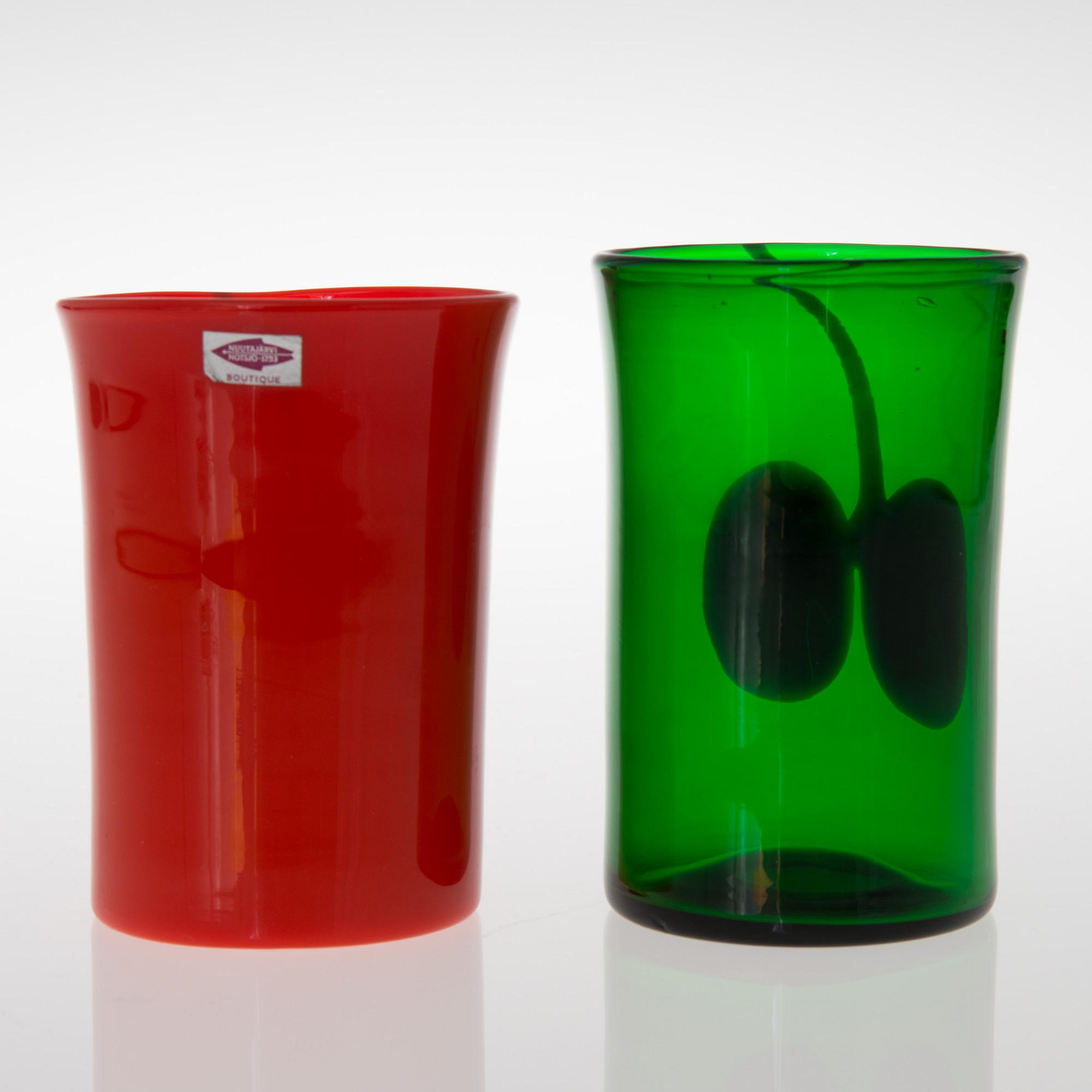 HEIKKI ORVOLA, MALJAKKOPARI, lasia, yksi signeerattu Heikki Orvola Nuutajärvi Notsjö, 1970-luvun alkupuoli.