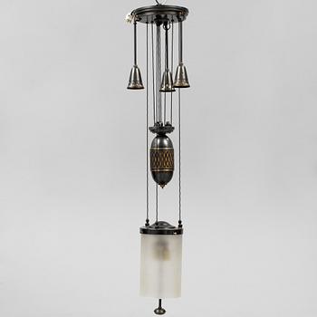 An Art Nouveau  ceiling light, c. 1900.