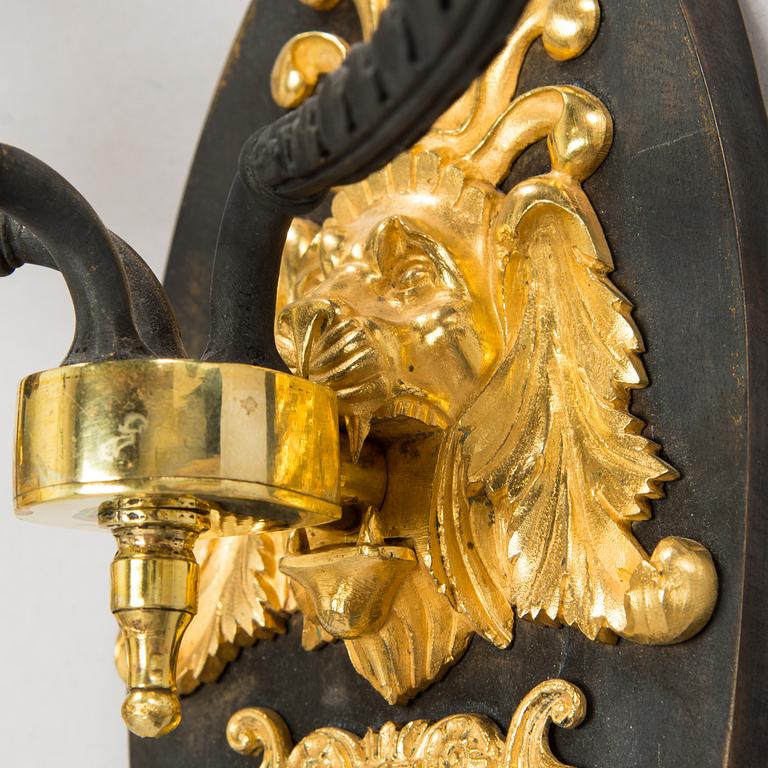 A pair of early 19th Century wall sconces.