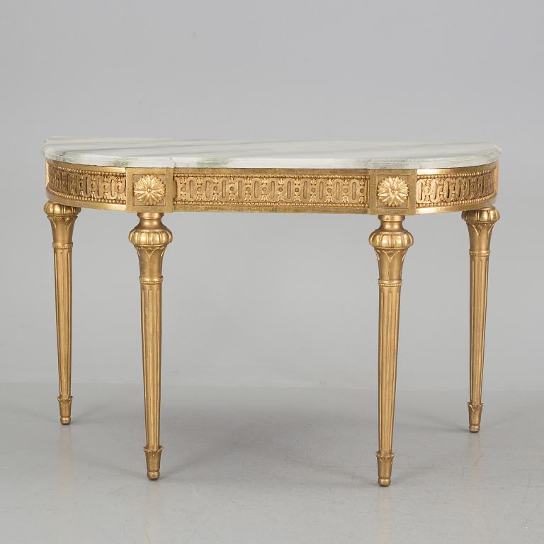 A late Gustavian console table from the first half of the 19th century.