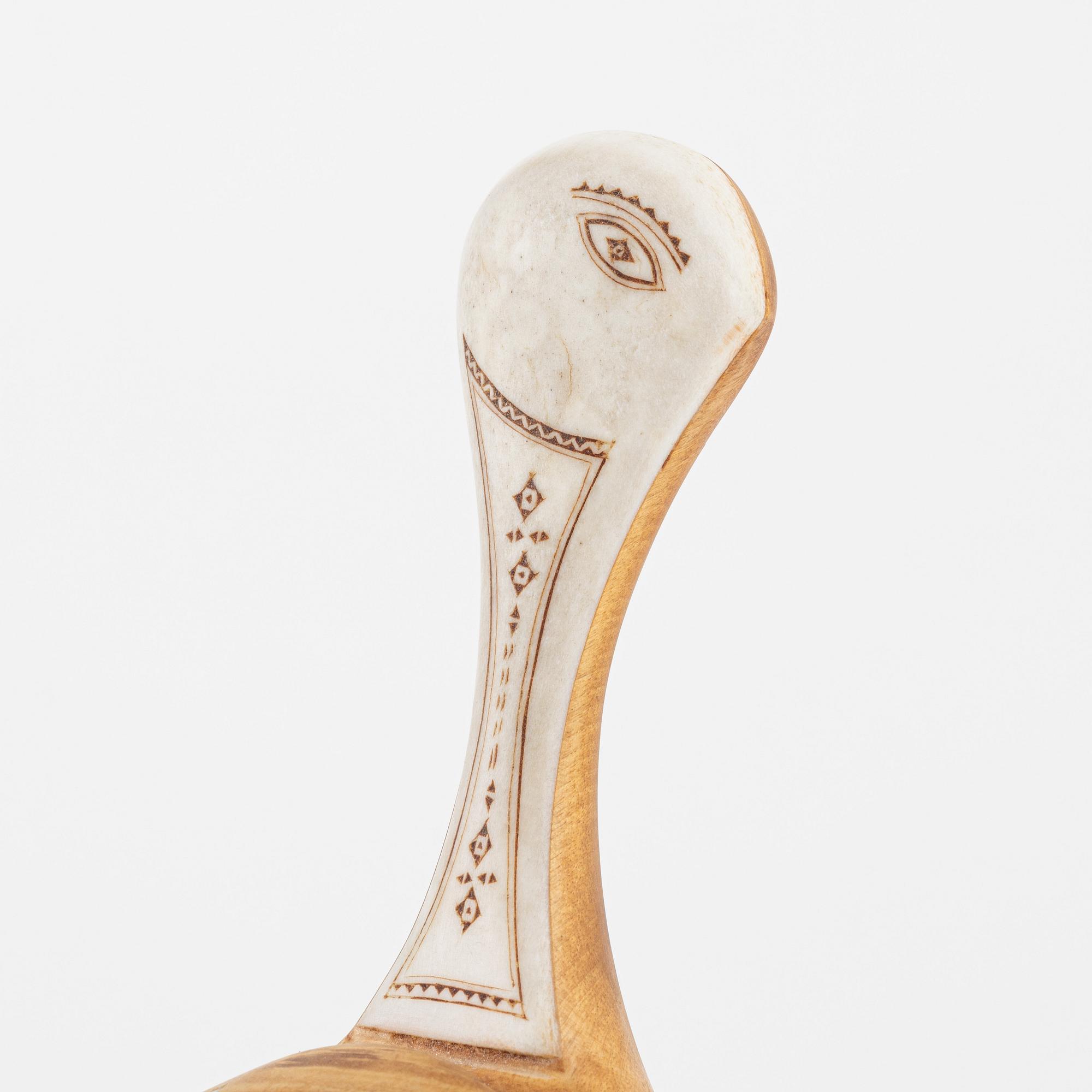 Lars Levi Sunna, a birch salt cellar, signed.