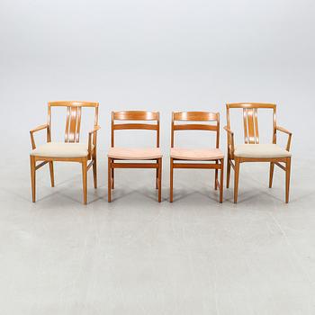 Chairs, 5 pieces, and a pair of armchairs from the 1960s.
