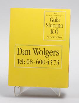 Dan Wolgers · TELEFONKATALOG, omslagsdesign Dan Wolgers 1992.