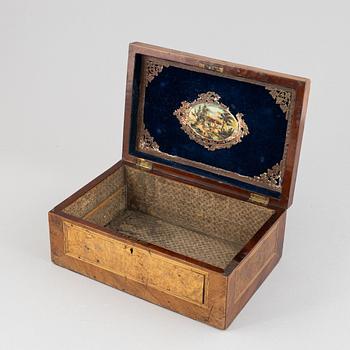 A 19th century wooden box.