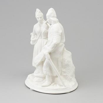 A Rörstrand biscuit porcelain figure group, circa 1900.