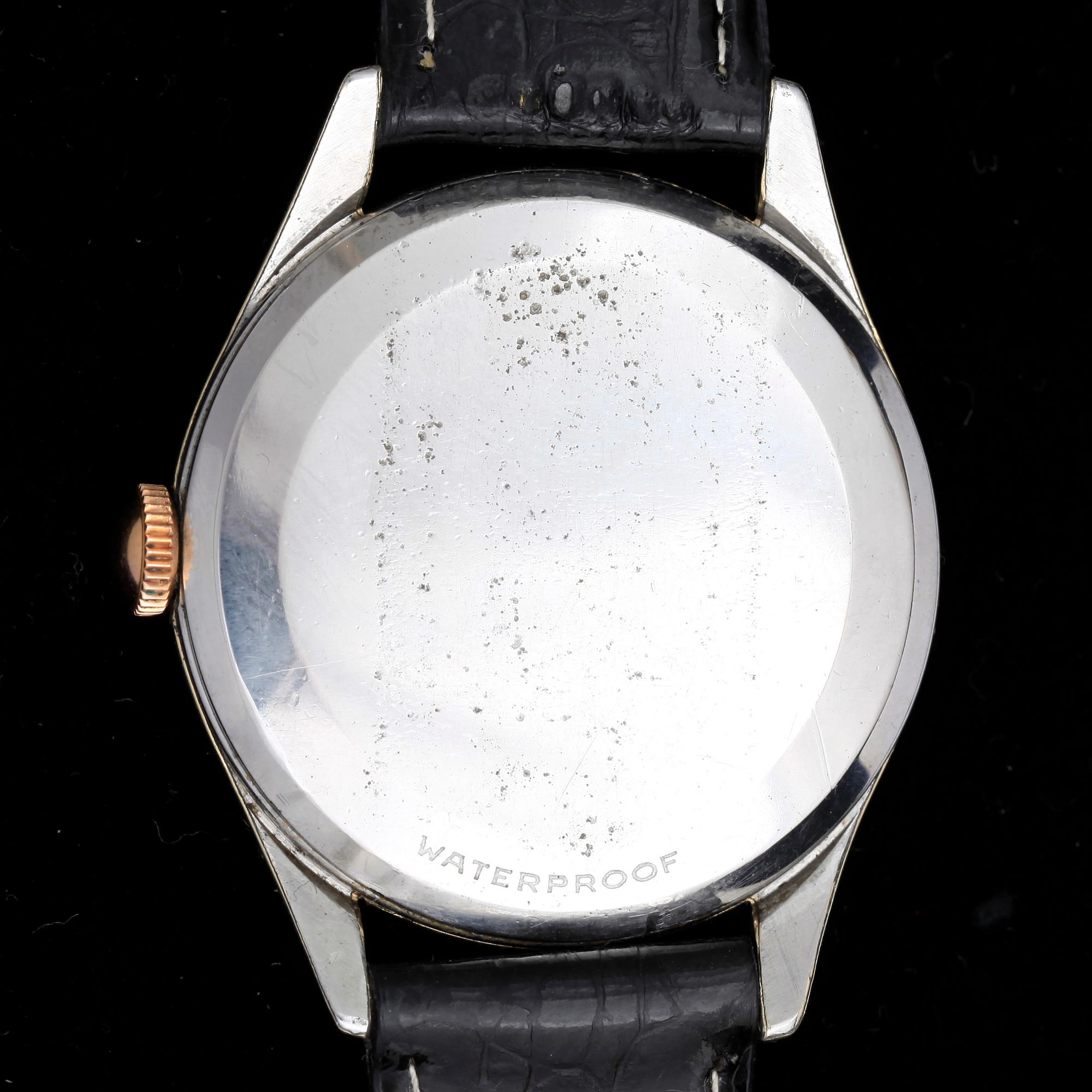 ARMBANDSUR, Omega, guld på stål, 1960-tal.