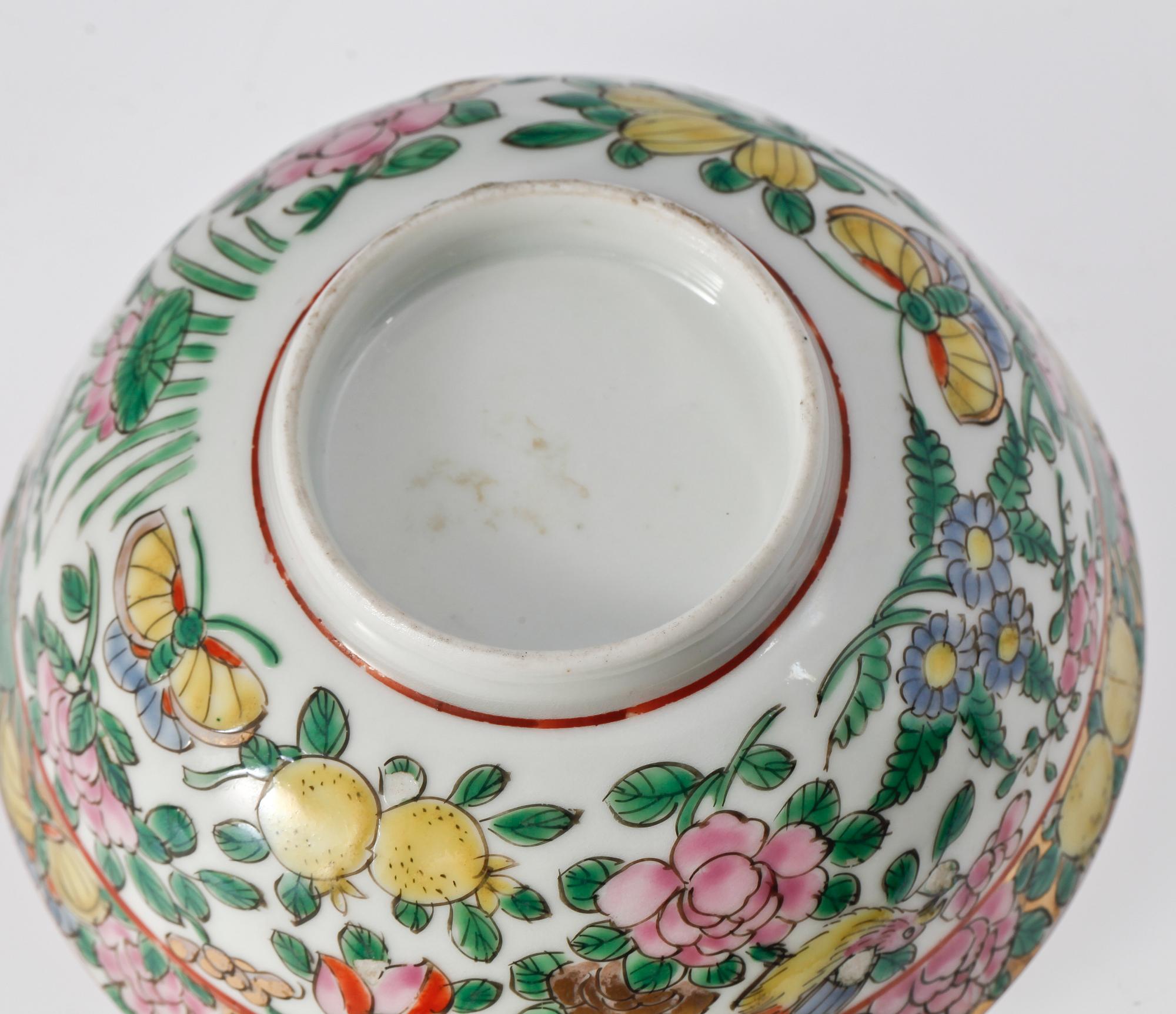 TALLRIKAR, 3 st, SKÅL samt SKÅLFAT, 4 st, porslin. Kina, bl a 1700-tal.