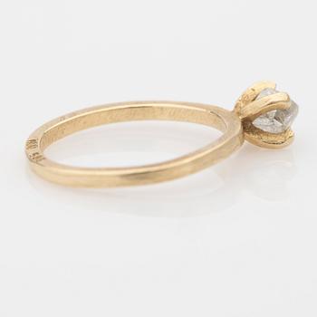 Ring, 14k gold with uncut diamond.