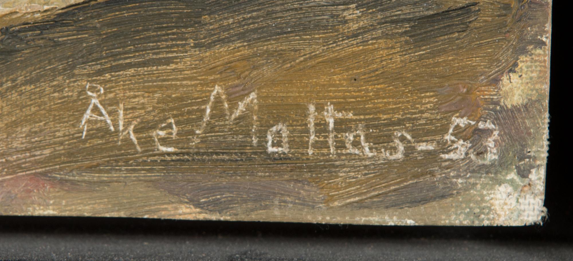 Åke Mattas, oil on board, signed and dated-53.