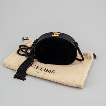 CELINE, a velvet evening clutch/shoulder bag.