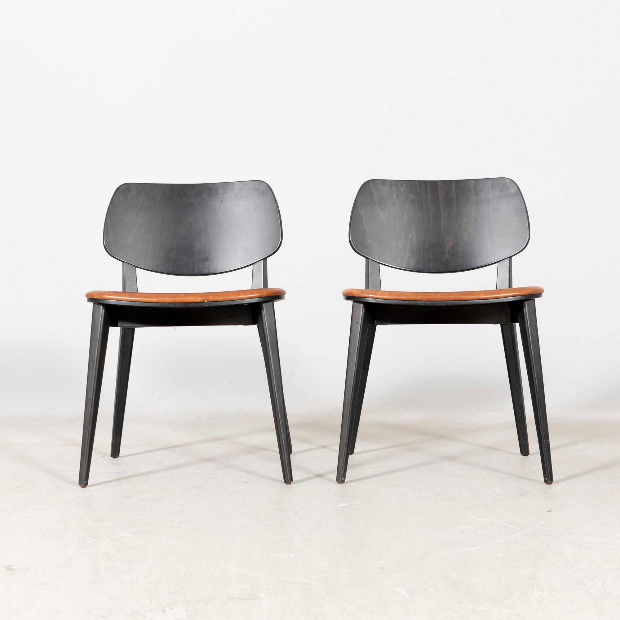 Emilio Nanni, a pair of "Doll wood 550" chairs for Billiani 2000s.