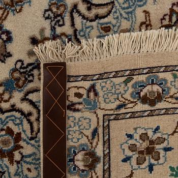 An old Nain part silk carpet ca 357 x 246 cm.