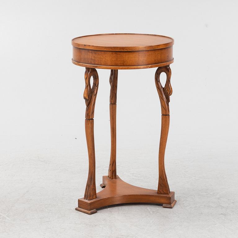 A Selva Empire style mahogany bedside table, Italy.