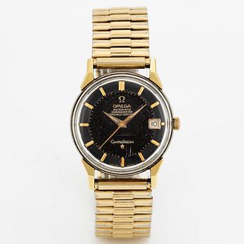 Omega, Constellation, Calendar, "Pie-Pan", armbandsur, 34 mm.