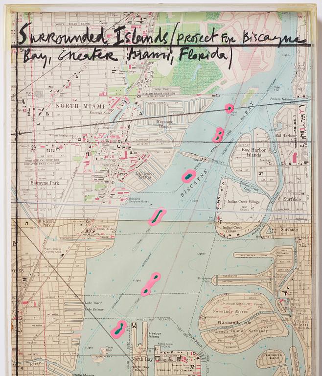 Christo & Jeanne-Claude, "Surrounded Islands (project for Biscayne Bay, Greater Miami, Florida)".