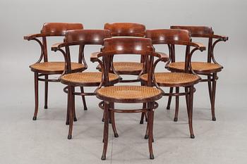 KARMSTOLAR, 6 st, Thonet-typ. 1900-talets början.
