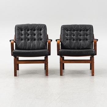 Karmstolar, ett par, Göte Möbler, Nässjö, 1900-talets andra hälft.